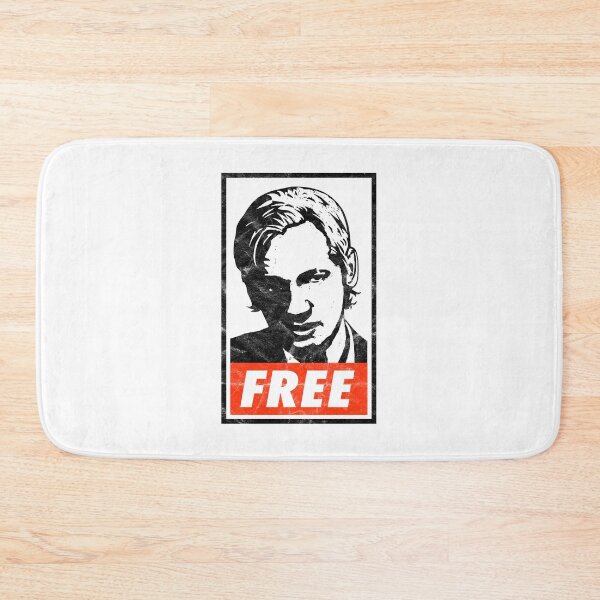 Item preview, Free Assange (White Worn Look) designed and sold by politicalamity.