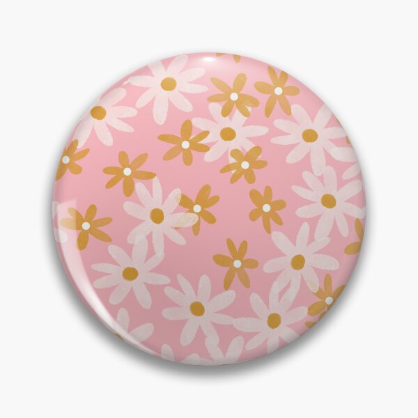 Item preview, Daisies in yellow and white on pink designed and sold by Ashleigh Fish.