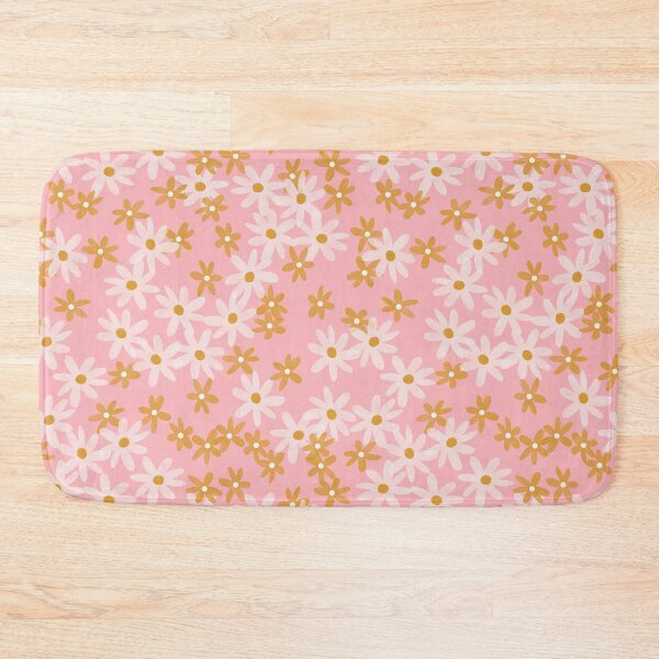 Item preview, Daisies in yellow and white on pink designed and sold by Ashleigh Fish.