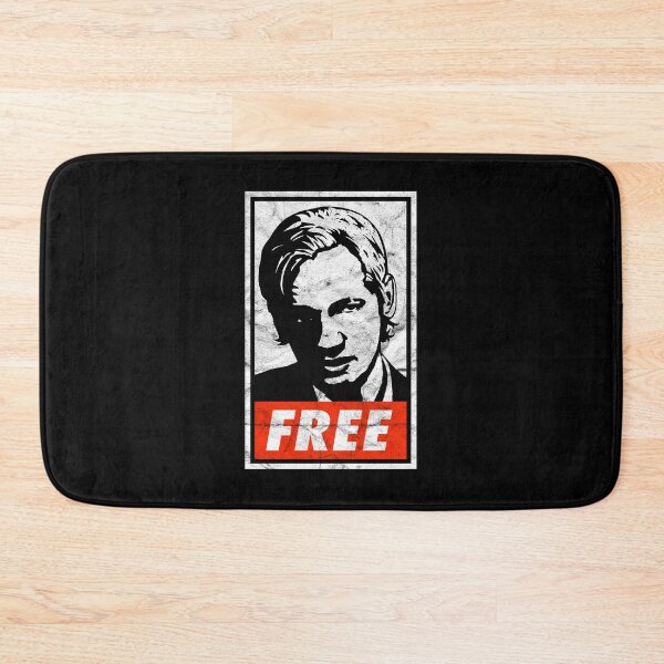 Item preview, Free Assange (Black Worn Look) designed and sold by politicalamity.