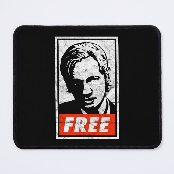 Item preview, Free Assange (Black Worn Look) designed and sold by politicalamity.