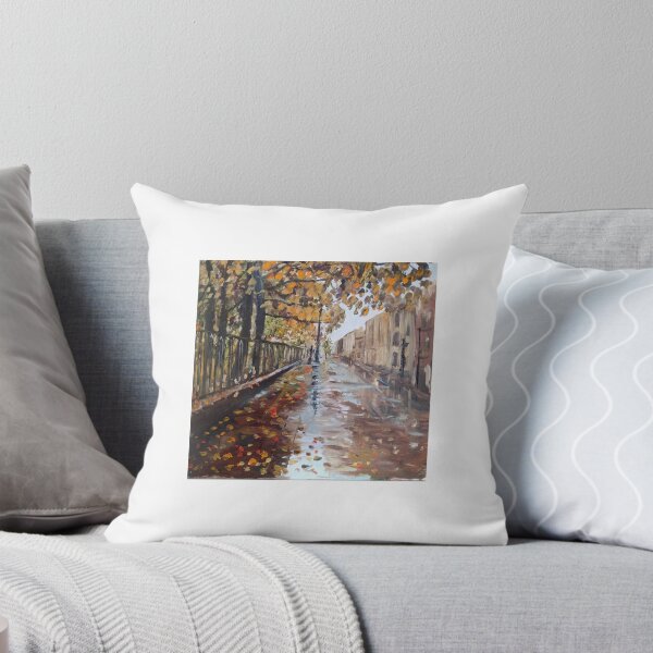 Item preview, Rainy street painting Original artwork Saint Petersburg art Oil painting Fall artwork designed and sold by hesteellio89.