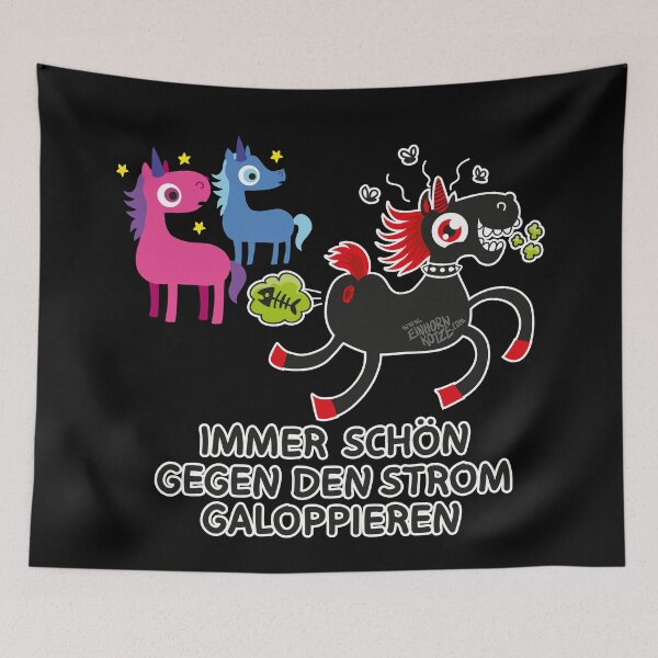 Item preview, Always galloping against the stream designed and sold by Kopfzirkus.