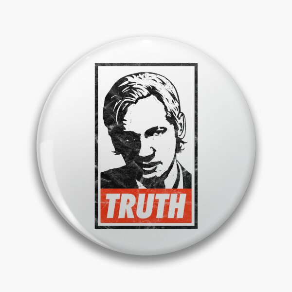 Item preview, Assange Truth (White Worn Look) designed and sold by politicalamity.
