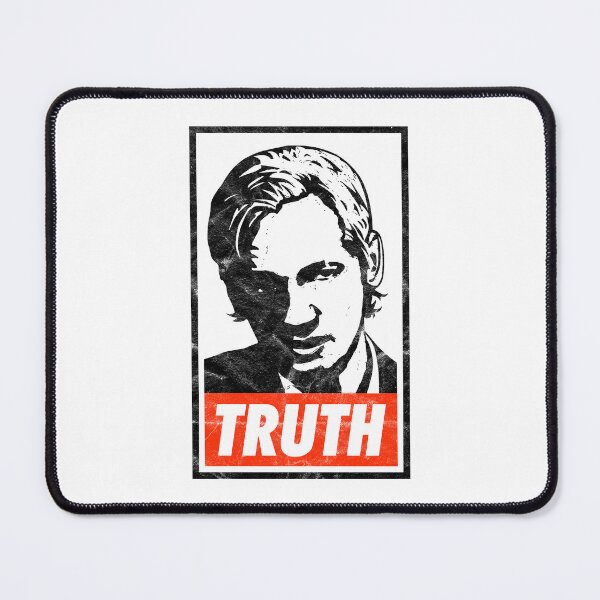 Item preview, Assange Truth (White Worn Look) designed and sold by politicalamity.