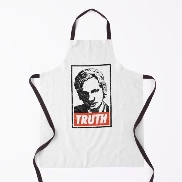 Item preview, Assange Truth (White Worn Look) designed and sold by politicalamity.