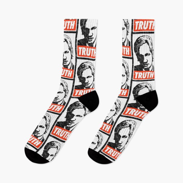 Item preview, Assange Truth (White Worn Look) designed and sold by politicalamity.