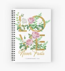 Cuaderno de espiral EL AMOR NUNCA FALLA