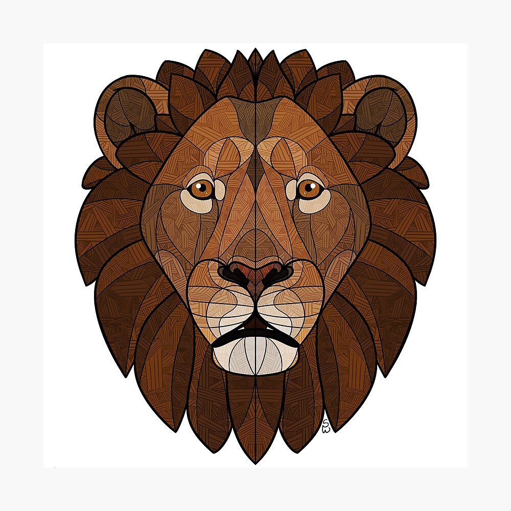 Stained Glass Lion