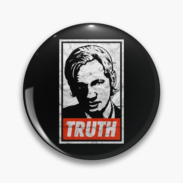 Item preview, Assange Truth  (Black Worn Look) designed and sold by politicalamity.