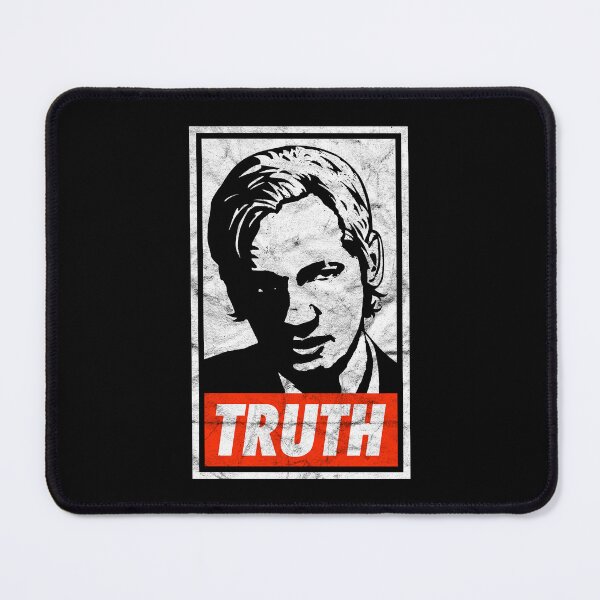 Item preview, Assange Truth (Black Worn Look) designed and sold by politicalamity.