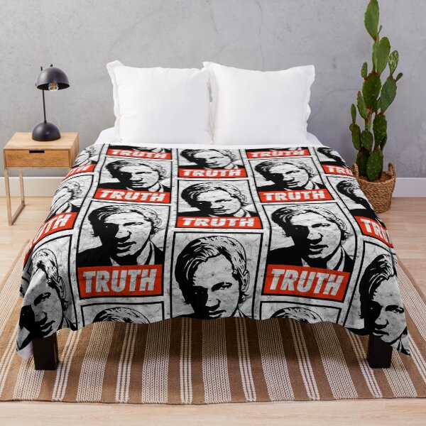 Item preview, Assange Truth  (Black Worn Look) designed and sold by politicalamity.