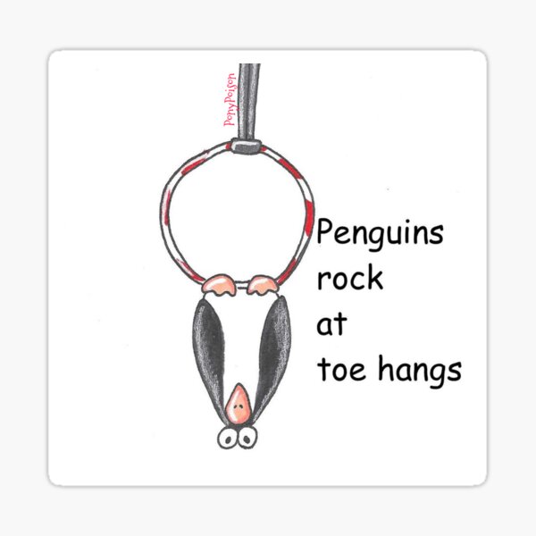 Penguins Rock At Toe Hangs Sticker