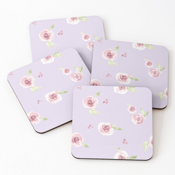 Item preview, Watercolor roses on lilac purple designed and sold by Ashleigh Fish.