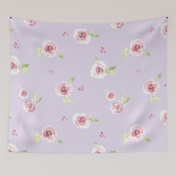 Item preview, Watercolor roses on lilac purple designed and sold by Ashleigh Fish.