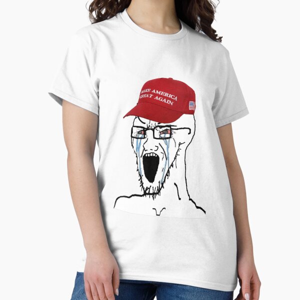 Vista previa del artículo con la obra «MAGA Soyjack Trump Partidario Wojack», diseñado y vendido por ThatOneGuy2021.