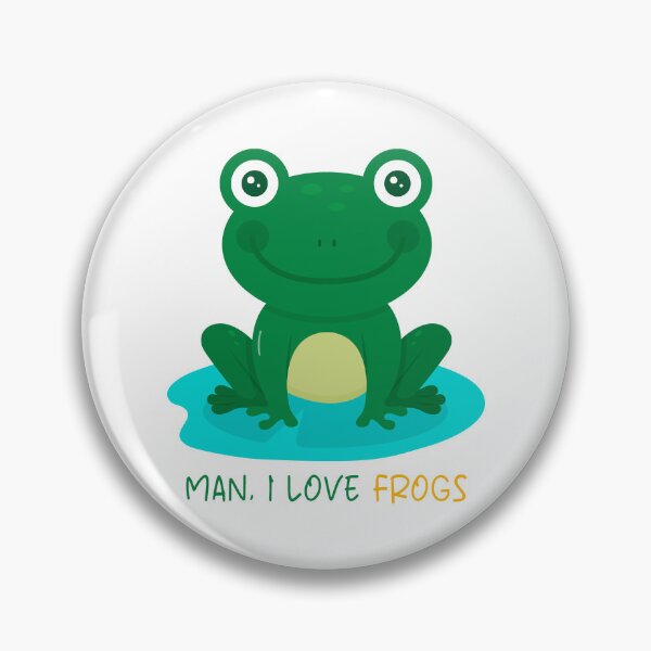 Item preview, man, i love frogs with cartoon frog and milf Sticker designed and sold by TiekOpp.