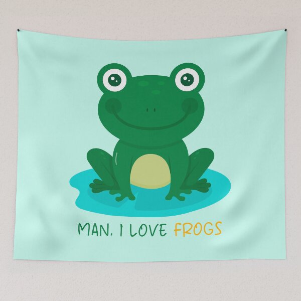 Item preview, man, i love frogs with cartoon frog and milf Sticker designed and sold by TiekOpp.