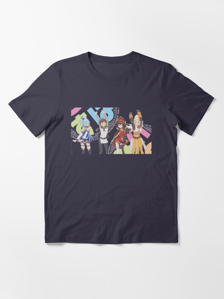 Camiseta Konosuba Kazuma Megumin Aqua Explosion Anime Filme