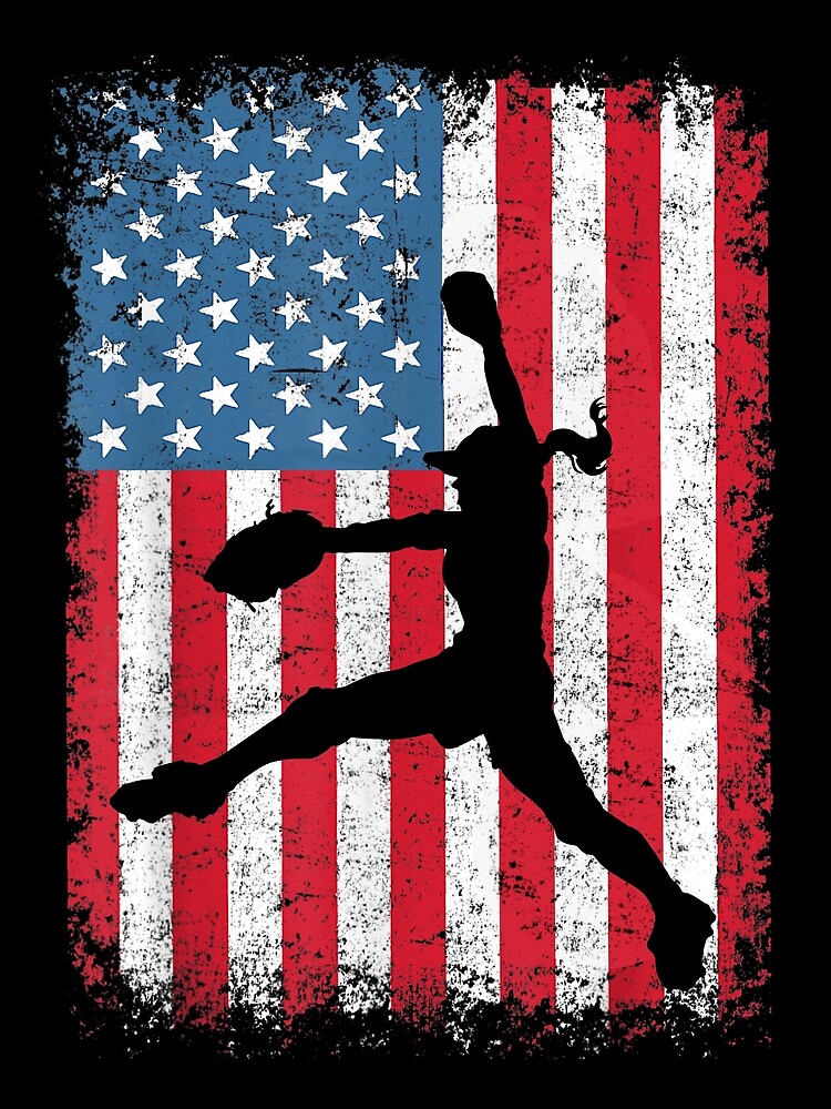 “American Flag Softball USA Flag” Poster for Sale by MeaganJacobi