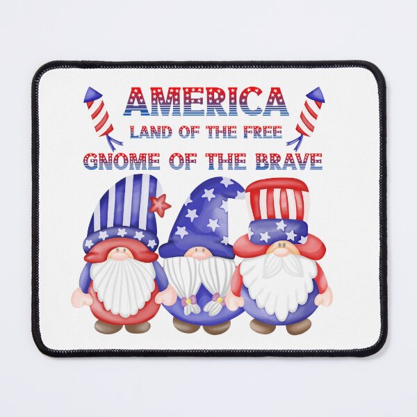Item preview, AMERICA LAND OF THE FREE GNOME OF THE BRAVE -PATRIOTIC 4TH OF JULY DESIGN BY ISKYBIBBLLE designed and sold by Iskybibblle.