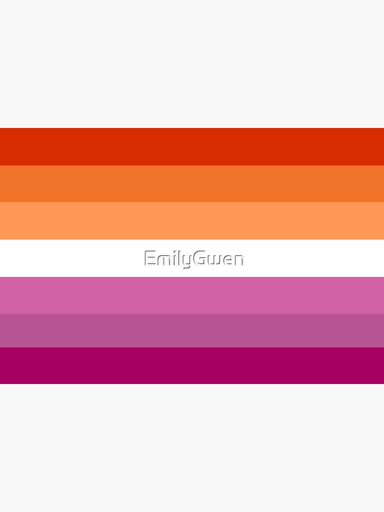 Orange - Magenta Lines // Lesbian Pride Flag // Butch Femme Pride Flag by EmilyGwen