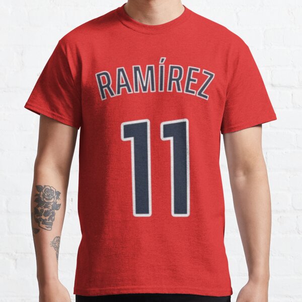 nike men's cleveland guardians jose ramirez #11 navy t-shirt