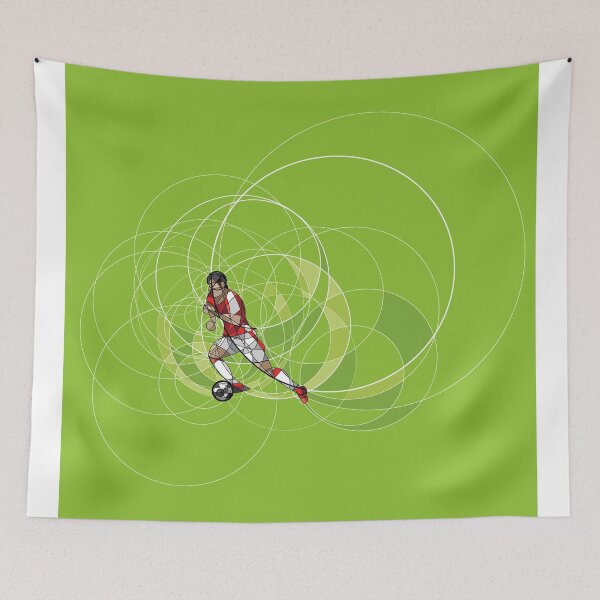 Item preview, Abstract soccer or football player with ball designed and sold by KongoBongo.