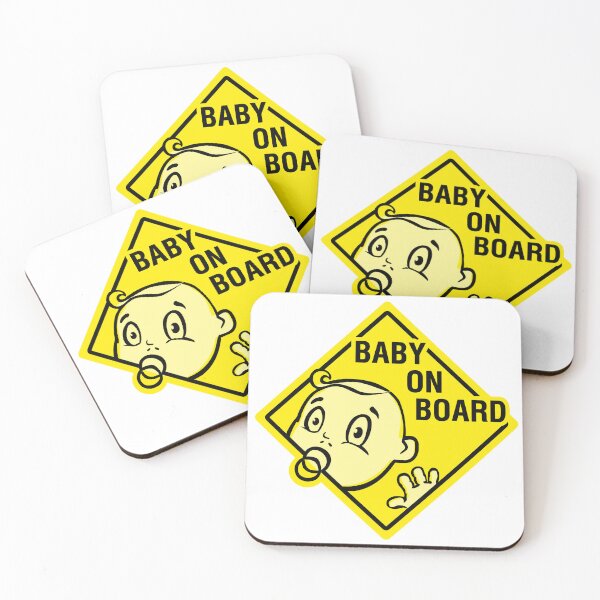 Item preview, Yellow and Black Baby on Board  designed and sold by Digi Artworks Store.