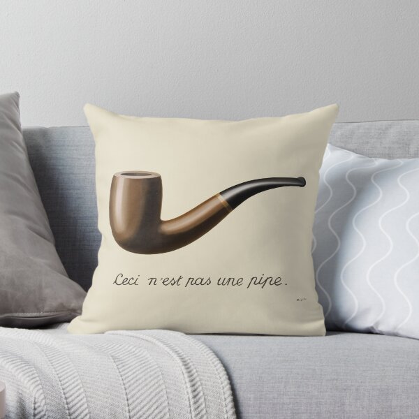 The Treachery of Images - Magritte Throw Pillow