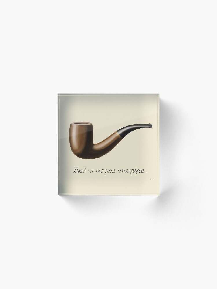 Alternate view of The Treachery of Images - Magritte Acrylic Block