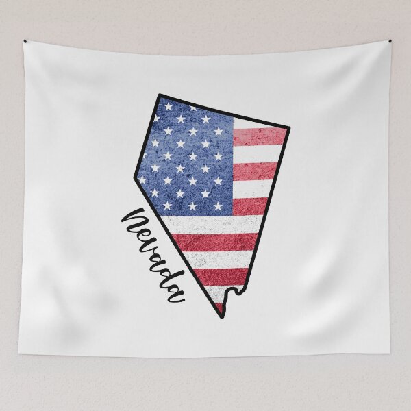 Item preview, Nevada State Outline with Patriotic USA American Flag designed and sold by Gsallicat.