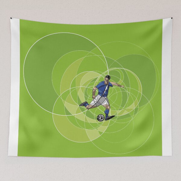 Item preview, Abstract soccer or football player with ball designed and sold by KongoBongo.