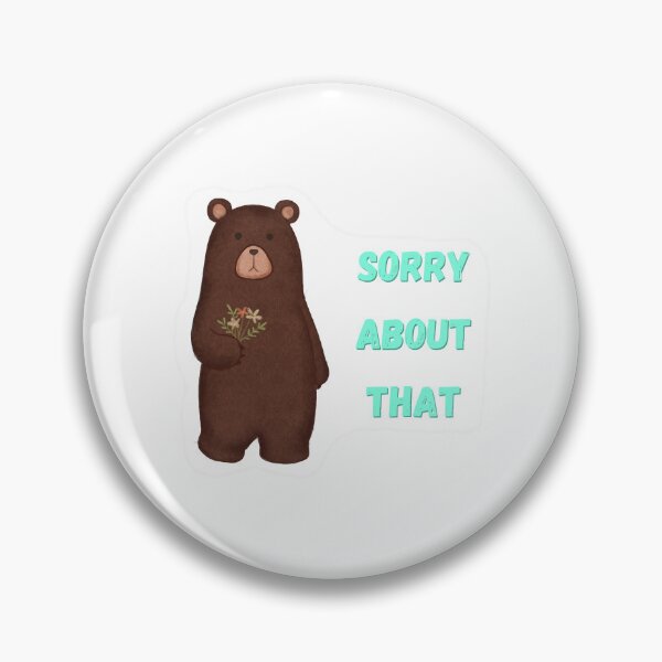 Item preview, Bear That Makes Apology Sticker designed and sold by PheroKita.