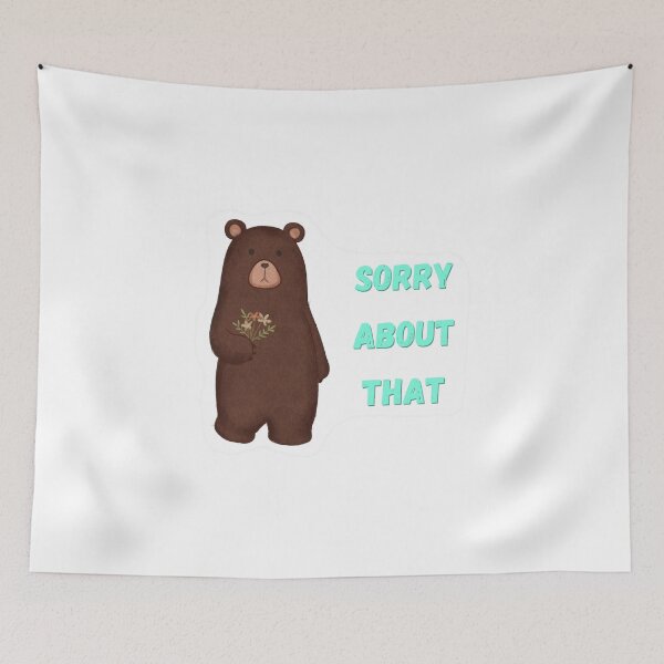 Item preview, Bear That Makes Apology Sticker designed and sold by PheroKita.