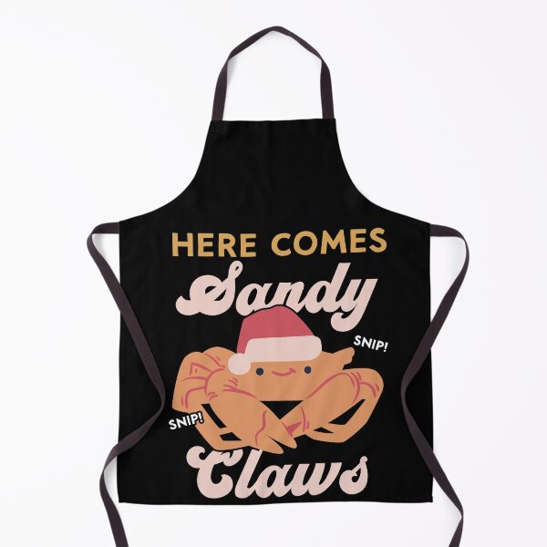 Item preview, Cute Christmas Crab Pun Santa Hat, Here Comes Sandy Claws design designed and sold by Merchking1.