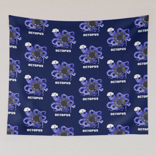 Item preview, Nautical Themed Funny Octopus Sailor Cute Whimsy designed and sold by Artification.