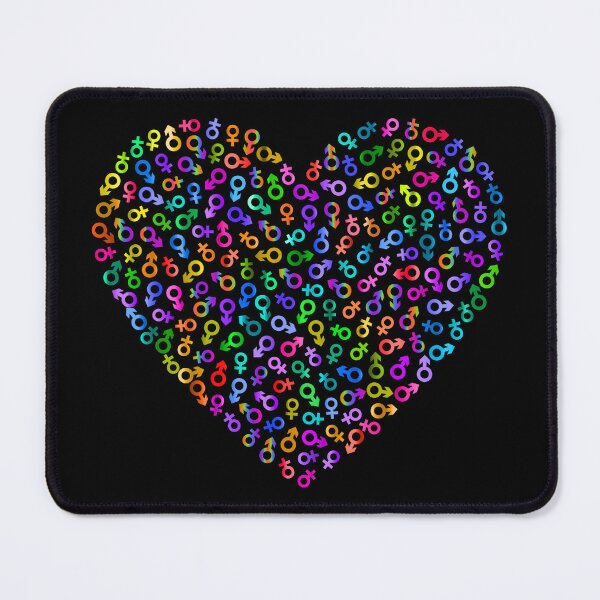 Item preview, Heart made of rainbow gender symbols. Non-binary. Pride. designed and sold by MunsyArt.