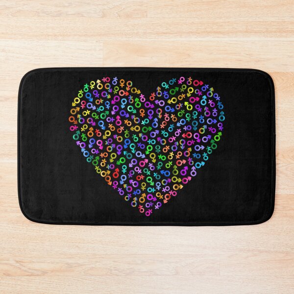 Item preview, Heart made of rainbow gender symbols. Non-binary. Pride. designed and sold by MunsyArt.