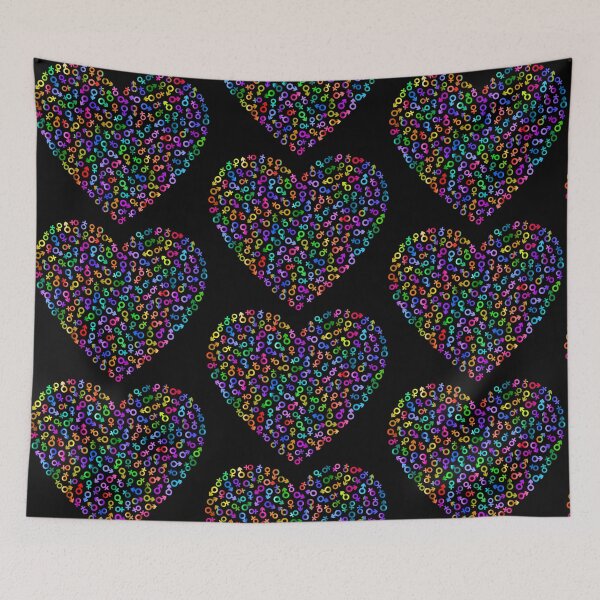 Item preview, Heart made of rainbow gender symbols. Non-binary. Pride. designed and sold by MunsyArt.