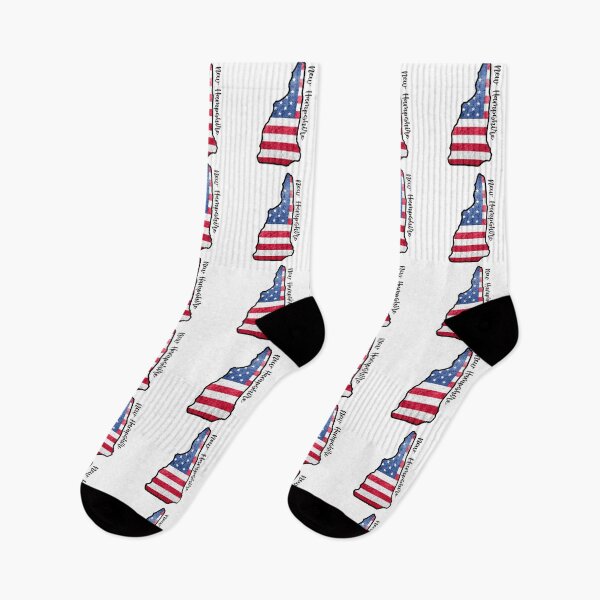 Item preview, New Hampshire State Outline with Patriotic USA American Flag designed and sold by Gsallicat.