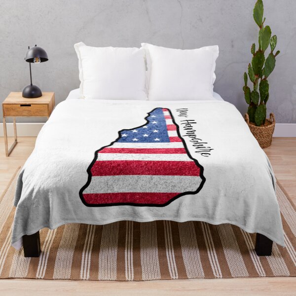 Item preview, New Hampshire State Outline with Patriotic USA American Flag designed and sold by Gsallicat.
