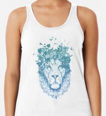 Floral lion Racerback Tank Top
