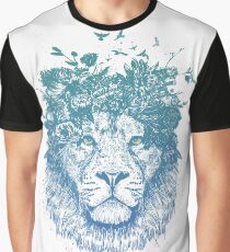Floral lion Graphic T-Shirt