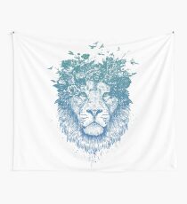Floral lion Wall Tapestry