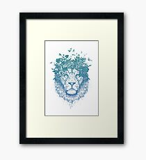 Floral lion Framed Print