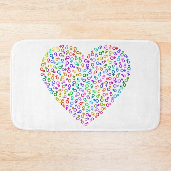 Item preview, Heart made of rainbow gender symbols. Non-binary. Pride. designed and sold by MunsyArt.