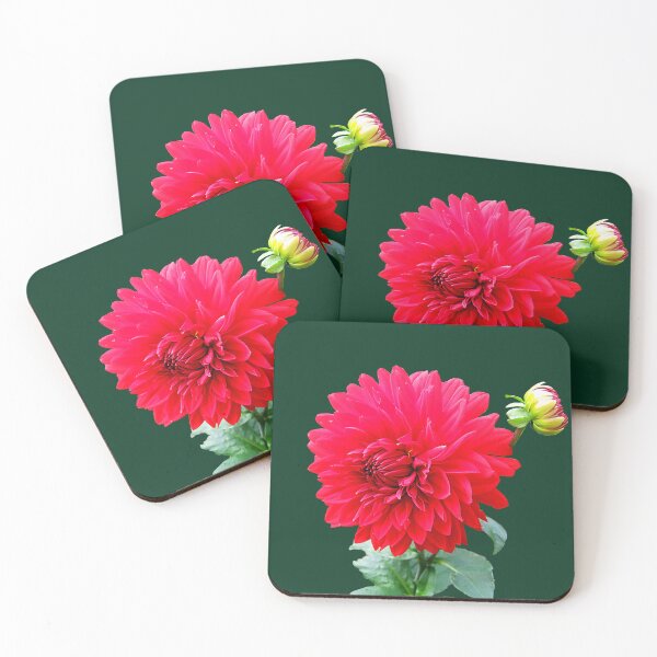 Item preview, FLORA #17 - Red Dahila Flower and Bud designed and sold by DEL-Productions.