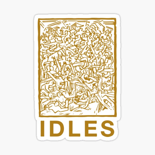 "Idles Black White" Sticker for Sale by Craigochoa Redbubble