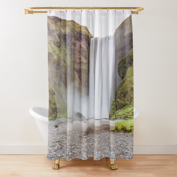 Skogafoss waterfall Shower Curtain